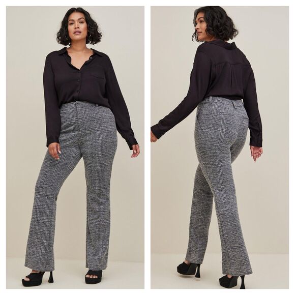 Torrid Comfort Flex Waistband Trouser Boot Studio Double Knit High-Rise Pant - Picture 2 of 6